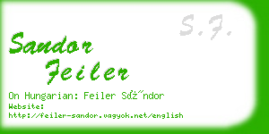 sandor feiler business card